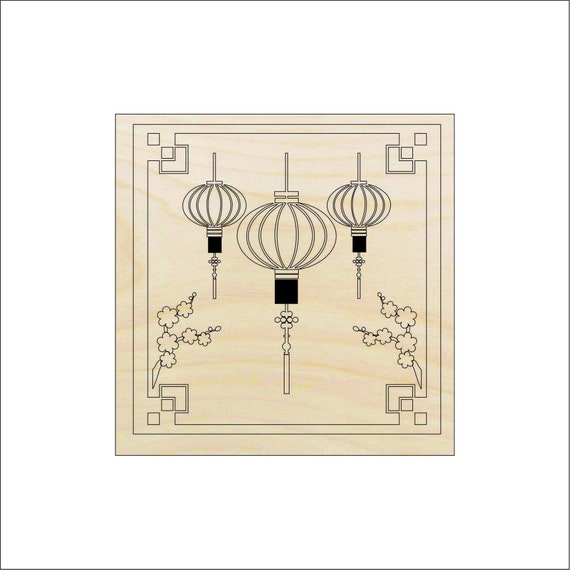 Lantern - Laser Cut Out Unfinished Wood Craft Shape BLD1 Lantern - Laser Cut Out Unfinished Wood Craft Shape BLD1
