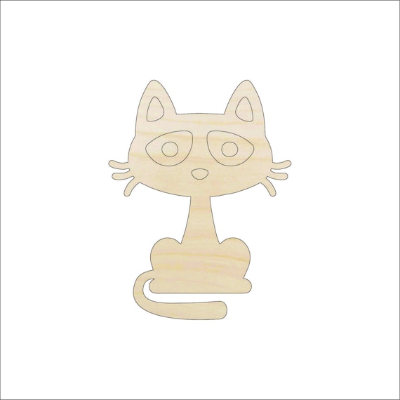 Cat - Laser Cut Out Unfinished Wood Craft Shape CAT198 Cat - Laser Cut Out Unfinished Wood Craft Shape CAT198
