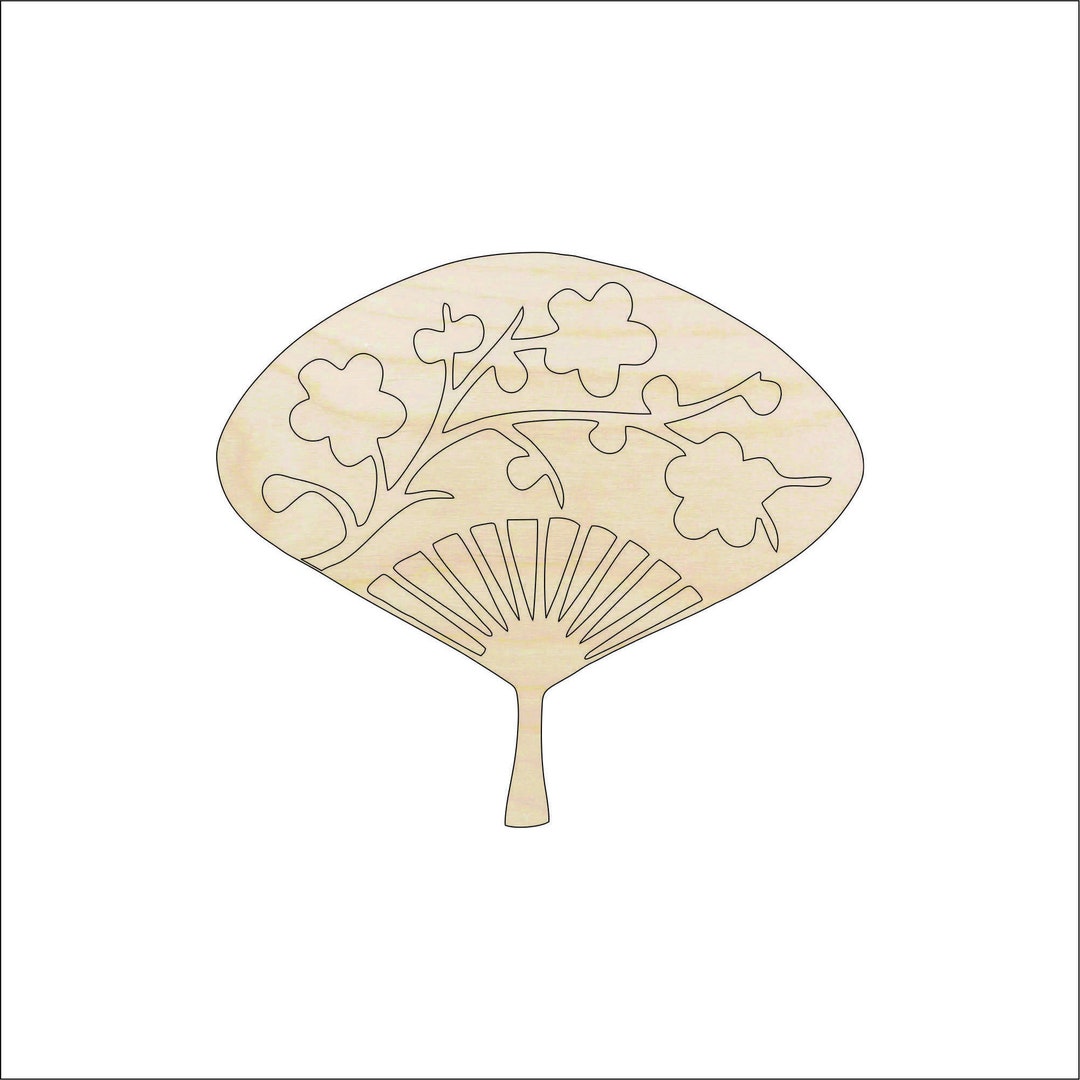 Fan - Laser Cut Out Unfinished Wood Craft Shape WLD19 Fan - Laser Cut Out Unfinished Wood Craft Shape WLD19