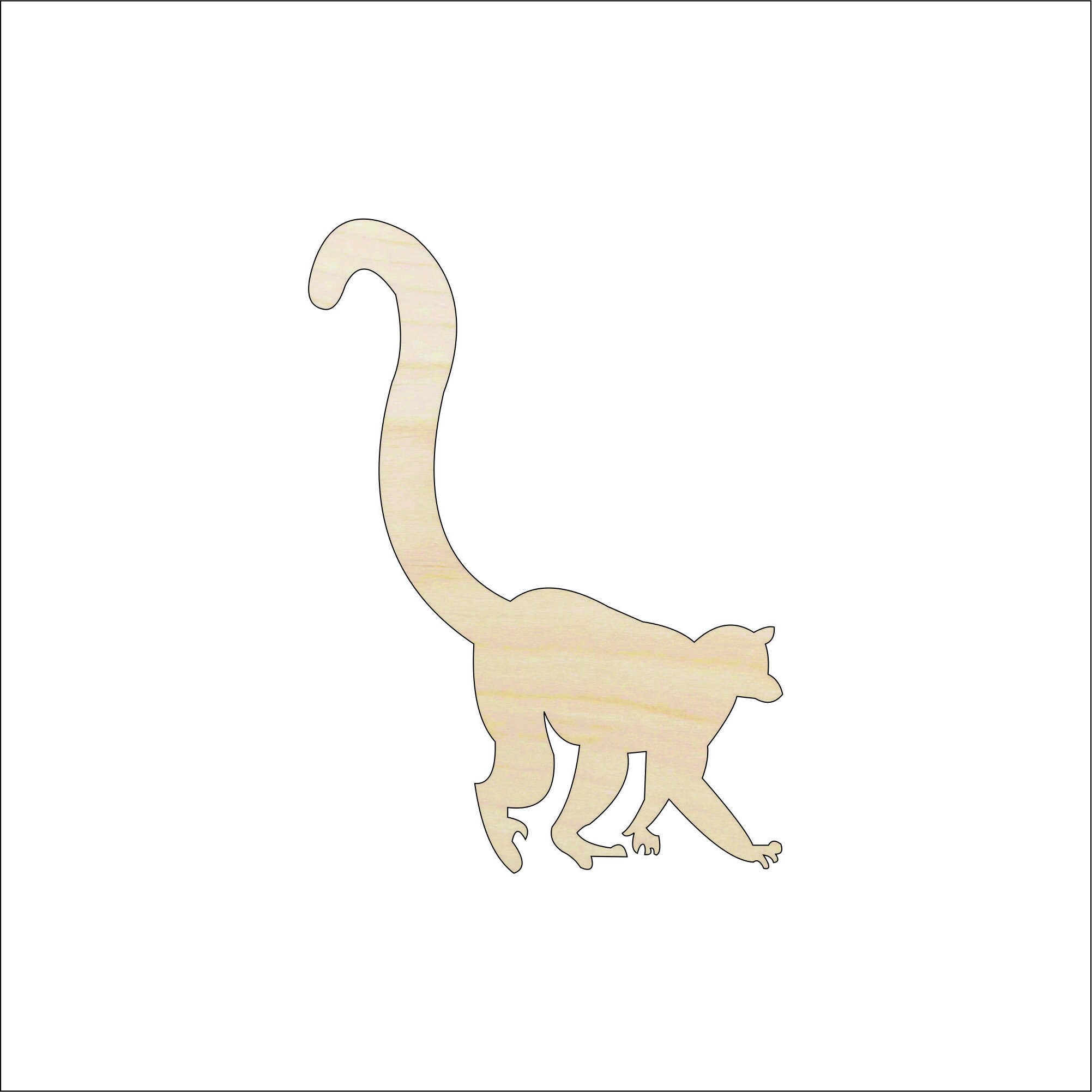 Lemur - Laser Cut Out Unfinished Wood Craft Shape ANML83 Lemur - Laser Cut Out Unfinished Wood Craft Shape ANML83