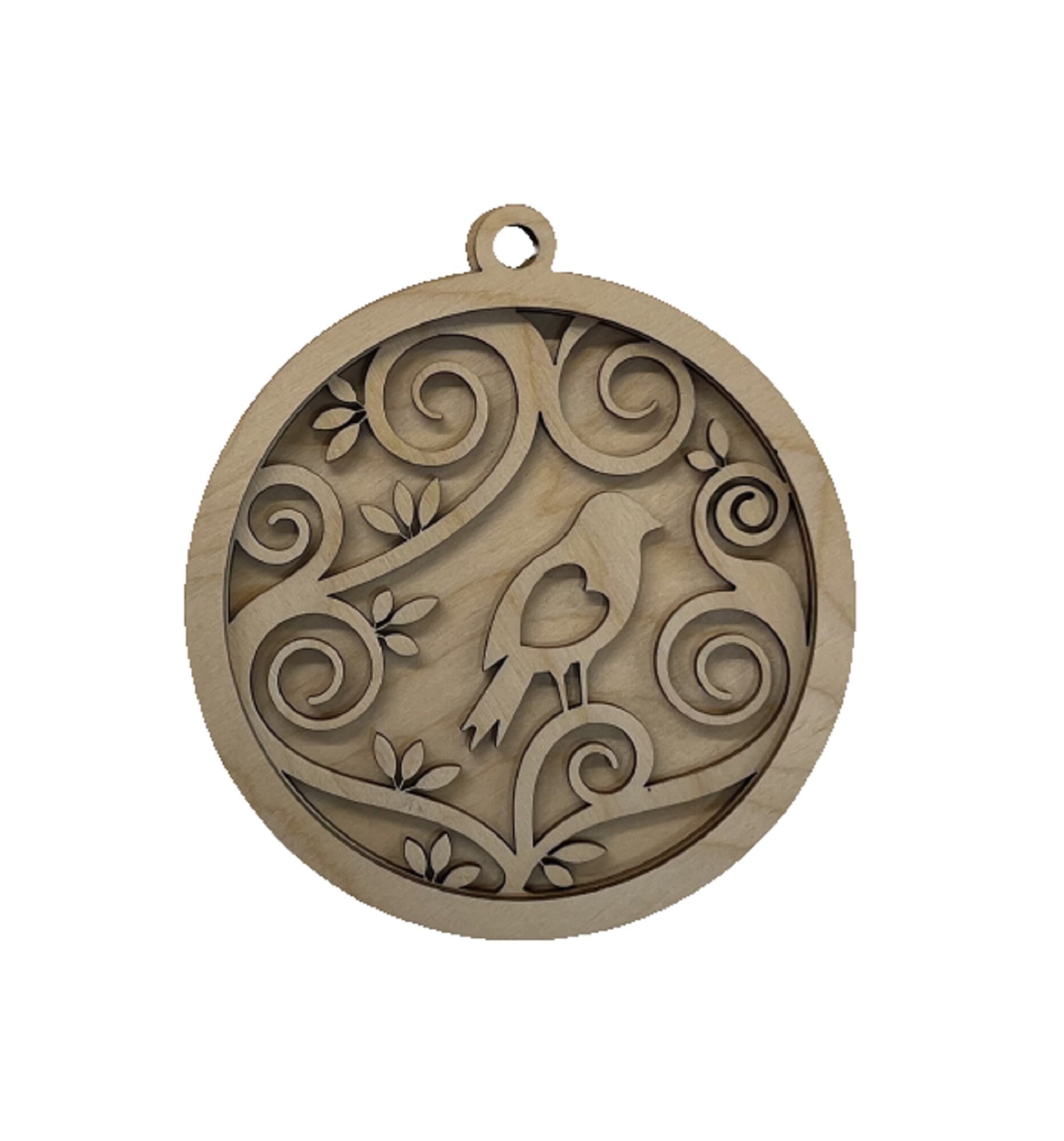 3D Ornament Bird3 Pieces Laser Cut Out Unfinished ORN131 3D Ornament Bird3 Pieces Laser Cut Out Unfinished ORN131