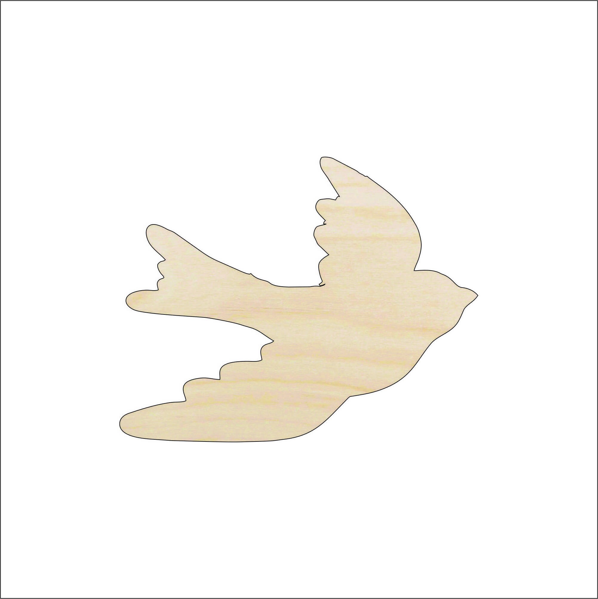 Bird - Laser Cut Out Unfinished Wood Craft Shape BRD112 Bird - Laser Cut Out Unfinished Wood Craft Shape BRD112