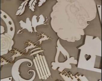 Snowflake - Laser Cut Out Unfinished Wood Craft Shape SNW60 Snowflake - Laser Cut Out Unfinished Wood Craft Shape SNW60