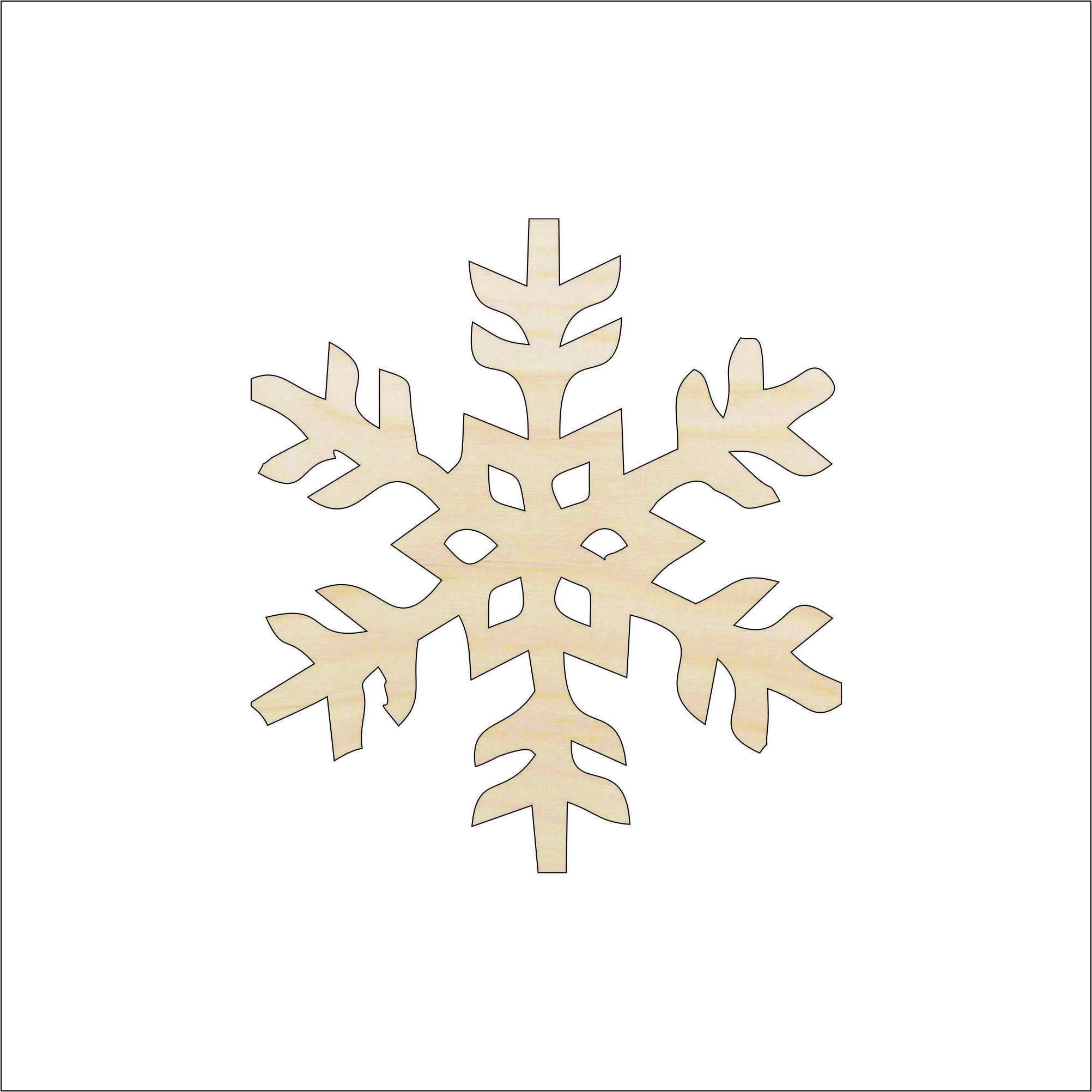 Snowflake - Laser Cut Out Unfinished Wood Craft Shape SNW68 Snowflake - Laser Cut Out Unfinished Wood Craft Shape SNW68