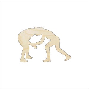Sport Wrestling - Laser Cut Out Unfinished Wood Craft Shape SPT125 Sport Wrestling - Laser Cut Out Unfinished Wood Craft Shape SPT125
