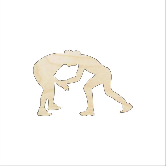 Sport Wrestling - Laser Cut Out Unfinished Wood Craft Shape SPT125 Sport Wrestling - Laser Cut Out Unfinished Wood Craft Shape SPT125