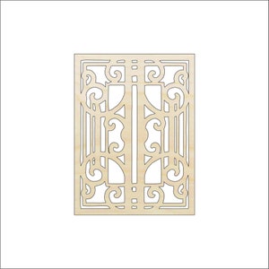 Design Panel - Laser Cut Out Unfinished Wood Shape Craft Supply DSN4