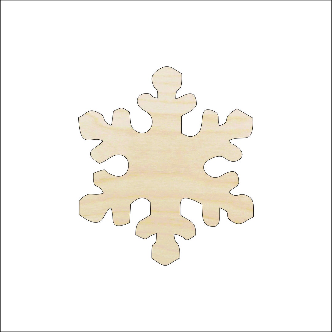 Snowflake - Laser Cut Out Unfinished Wood Craft Shape SNW11 Snowflake - Laser Cut Out Unfinished Wood Craft Shape SNW11
