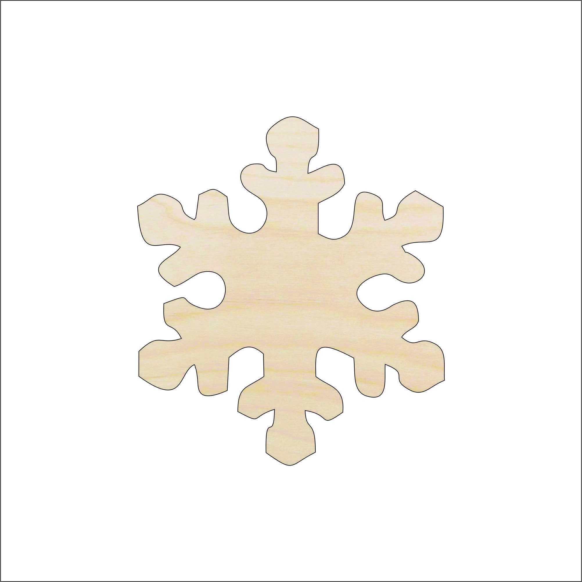 Snowflake - Laser Cut Out Unfinished Wood Craft Shape SNW11 Snowflake - Laser Cut Out Unfinished Wood Craft Shape SNW11