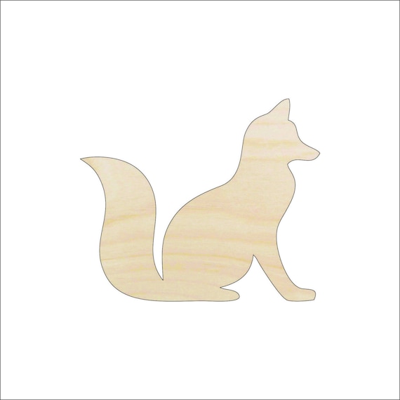 Fox - Laser Cut Out Unfinished Wood Craft Shape FOX18 Fox - Laser Cut Out Unfinished Wood Craft Shape FOX18