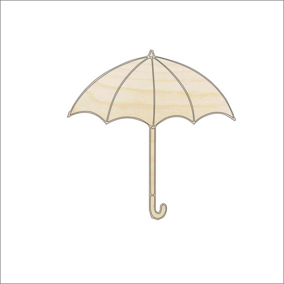 Clothing Umbrella - Laser Cut Out Unfinished Wood Craft Shape CLT10 Clothing Umbrella - Laser Cut Out Unfinished Wood Craft Shape CLT10