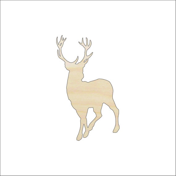 Deer - Laser Cut Out Unfinished Wood Craft Shape DER10 Deer - Laser Cut Out Unfinished Wood Craft Shape DER10
