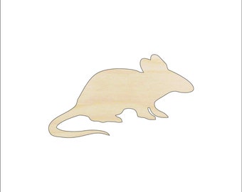 Mouse Rat - Laser Cut Out Unfinished Wood Craft Shape RDT32 Mouse Rat - Laser Cut Out Unfinished Wood Craft Shape RDT32
