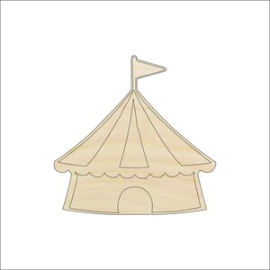 Tent Circus - Laser Cut Out Unfinished Wood Craft Shape CRC2 Tent Circus - Laser Cut Out Unfinished Wood Craft Shape CRC2