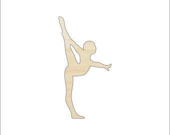 Sport Gymnast - Laser Cut Out Unfinished Wood Shape Craft Supply SPT52