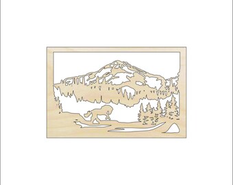 Scene Horse - Laser Cut Out Unfinished Wood Craft Shape HRS47 Scene Horse - Laser Cut Out Unfinished Wood Craft Shape HRS47