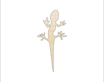 Lizard Gecko - Laser Cut Out Unfinished Wood Craft Shape REP34 Lizard Gecko - Laser Cut Out Unfinished Wood Craft Shape REP34