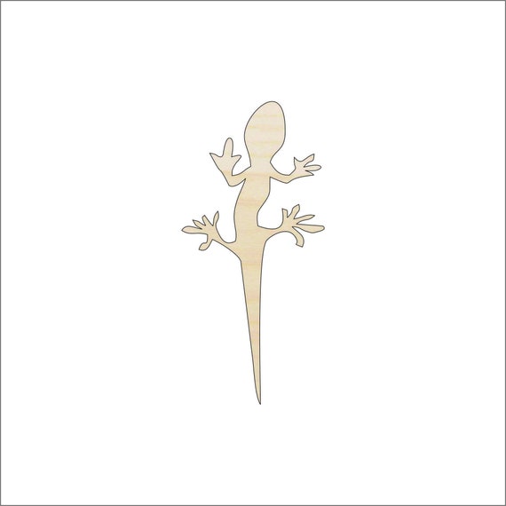 Lizard Gecko - Laser Cut Out Unfinished Wood Craft Shape REP34 Lizard Gecko - Laser Cut Out Unfinished Wood Craft Shape REP34