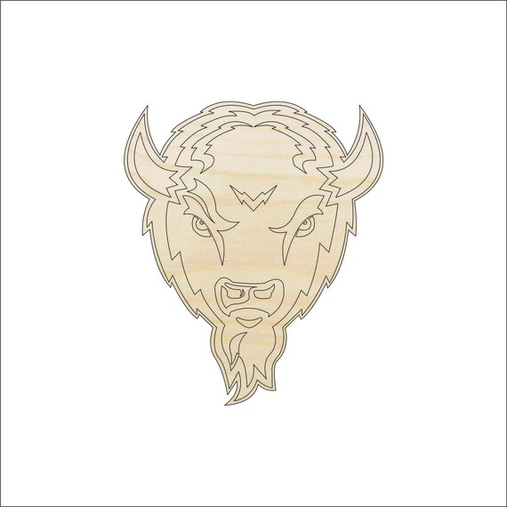 Bison Buffalo - Laser Cut Out Unfinished Wood Craft Shape ANML105 Bison Buffalo - Laser Cut Out Unfinished Wood Craft Shape ANML105