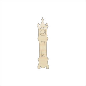 Clock Grandfather - Laser Cut Out Unfinished Wood Craft Shape DCR39 Clock Grandfather - Laser Cut Out Unfinished Wood Craft Shape DCR39
