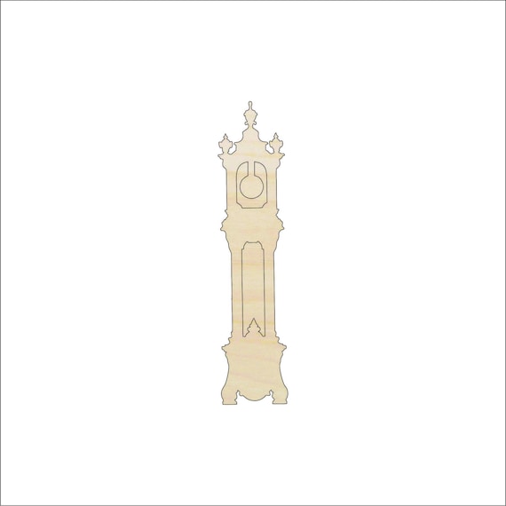 Clock Grandfather - Laser Cut Out Unfinished Wood Craft Shape DCR39 Clock Grandfather - Laser Cut Out Unfinished Wood Craft Shape DCR39