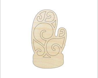 Clothing Mitten - Laser Cut Out Unfinished Wood Craft Shape XMS9 Clothing Mitten - Laser Cut Out Unfinished Wood Craft Shape XMS9
