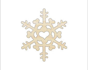 Snowflake - Laser Cut Out Unfinished Wood Craft Shape SNW14 Snowflake - Laser Cut Out Unfinished Wood Craft Shape SNW14