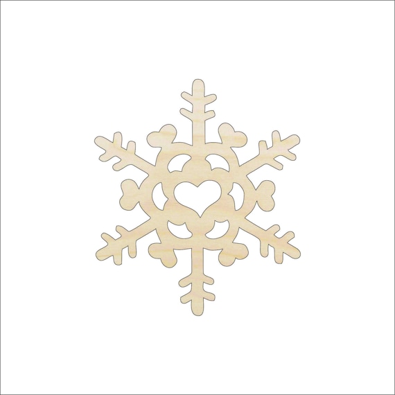 Snowflake - Laser Cut Out Unfinished Wood Craft Shape SNW14 Snowflake - Laser Cut Out Unfinished Wood Craft Shape SNW14
