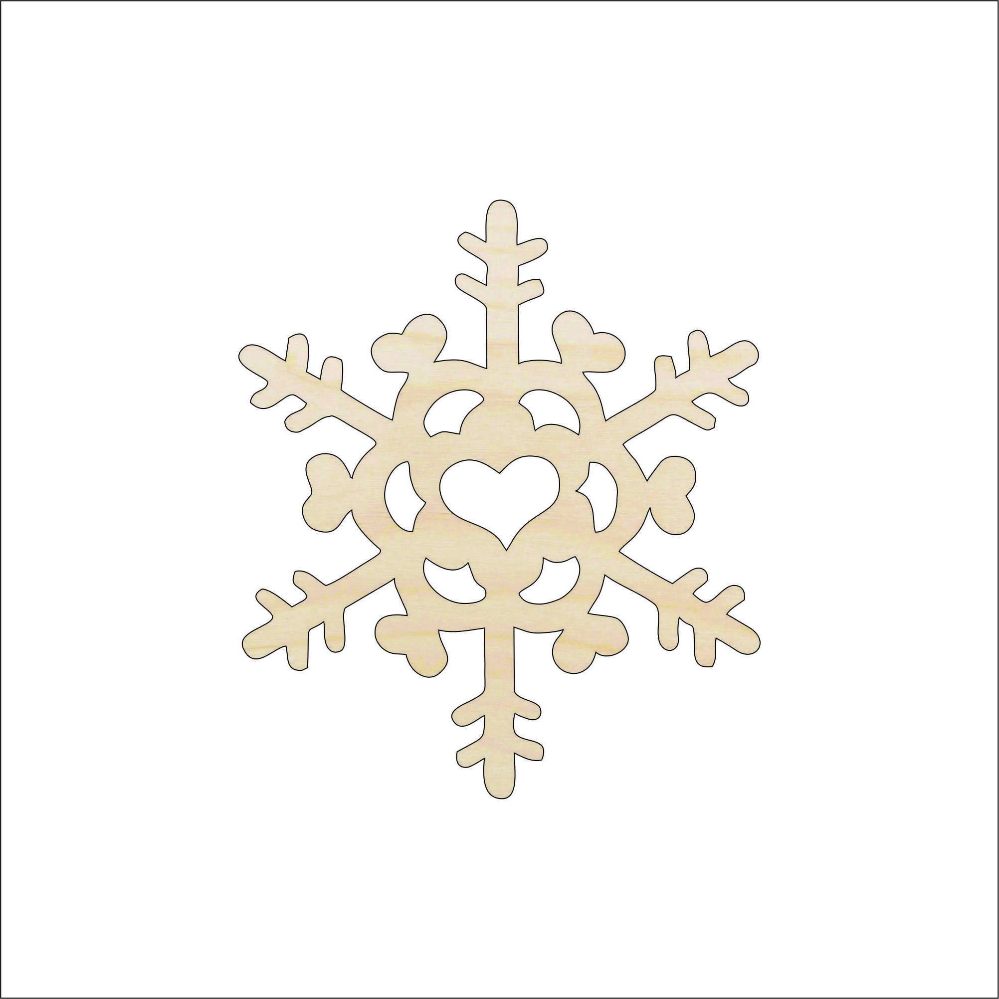 Snowflake - Laser Cut Out Unfinished Wood Craft Shape SNW14 Snowflake - Laser Cut Out Unfinished Wood Craft Shape SNW14