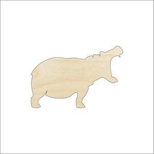 Hippo - Laser Cut Out Unfinished Wood Craft Shape HIP3 Hippo - Laser Cut Out Unfinished Wood Craft Shape HIP3