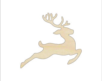 Deer - Laser Cut Out Unfinished Wood Craft Shape DER17 Deer - Laser Cut Out Unfinished Wood Craft Shape DER17