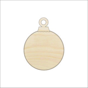 Bauble - Laser Cut Out Unfinished Wood Craft Shape XMS159 Bauble - Laser Cut Out Unfinished Wood Craft Shape XMS159