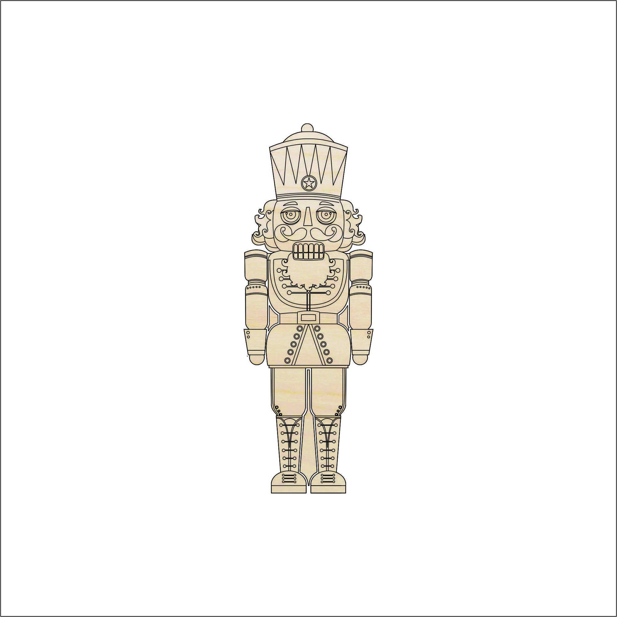 Nutcracker - Laser Cut Out Unfinished Wood Craft Shape XMS161 Nutcracker - Laser Cut Out Unfinished Wood Craft Shape XMS161