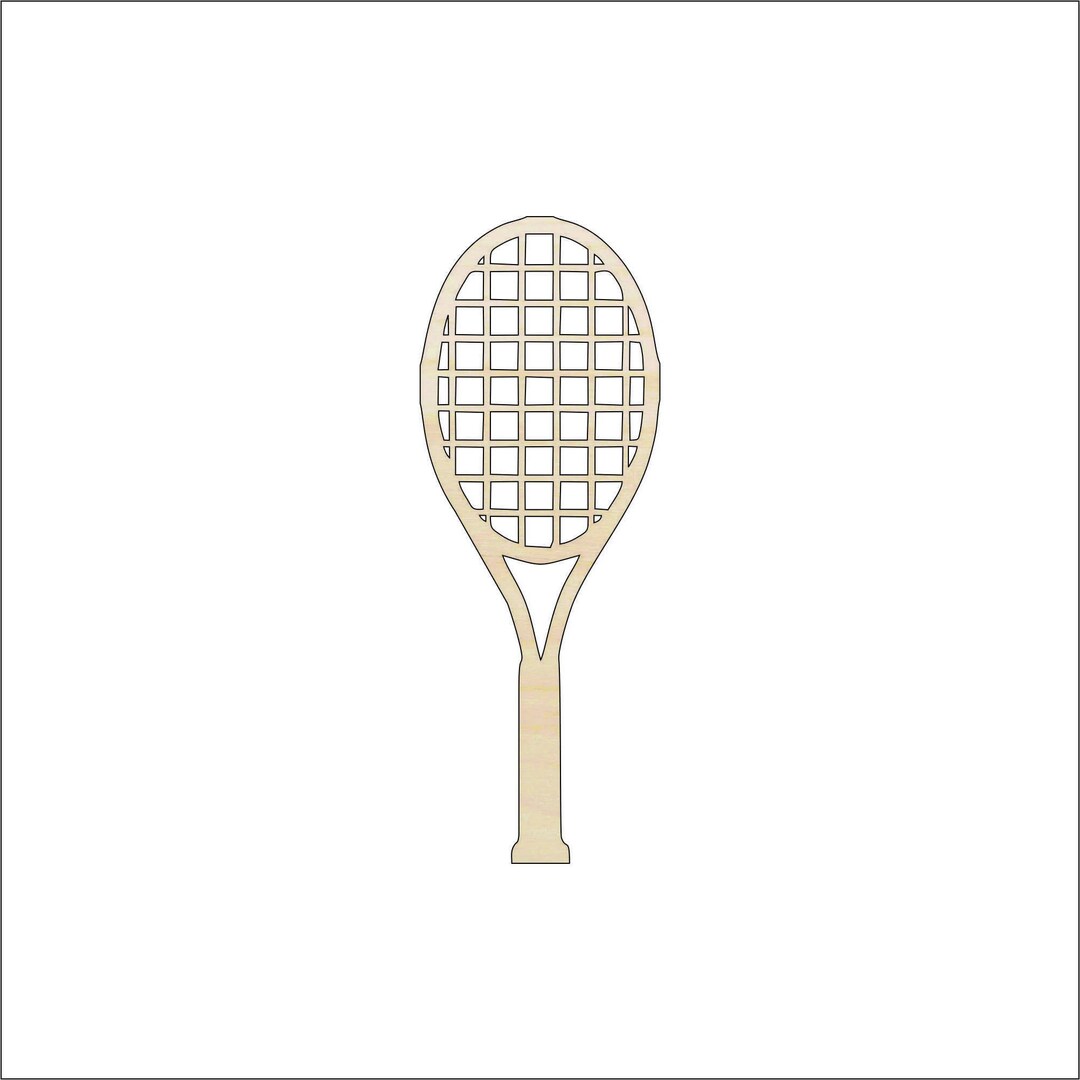 Sport Tennis Racket - Laser Cut Out Unfinished Wood Craft Shape SPT165 Sport Tennis Racket - Laser Cut Out Unfinished Wood Craft Shape SPT165