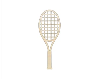 Sport Tennis Racket - Laser Cut Out Unfinished Wood Craft Shape SPT165 Sport Tennis Racket - Laser Cut Out Unfinished Wood Craft Shape SPT165