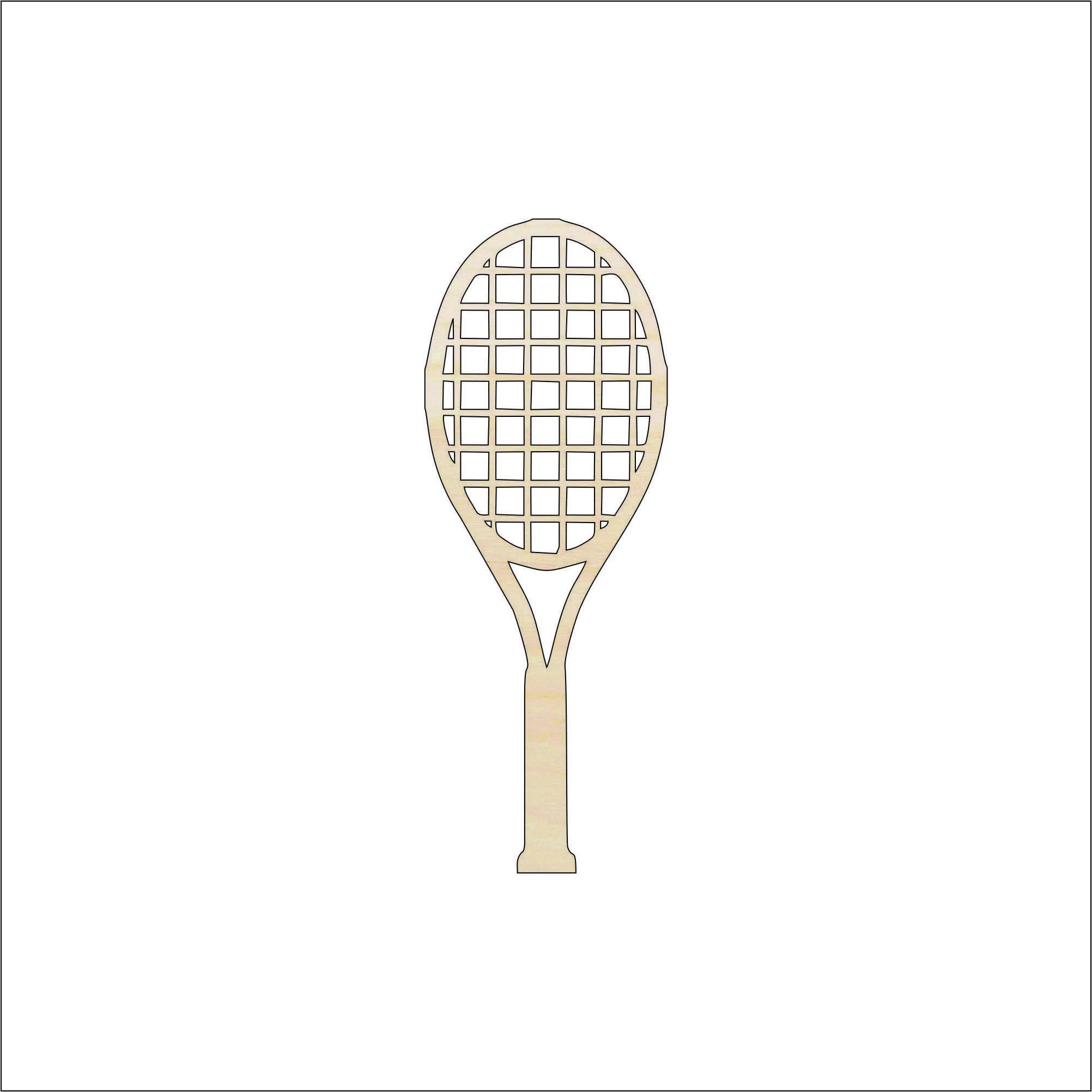 Sport Tennis Racket - Laser Cut Out Unfinished Wood Craft Shape SPT165 Sport Tennis Racket - Laser Cut Out Unfinished Wood Craft Shape SPT165