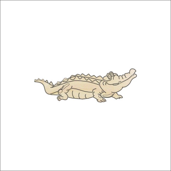 Alligator Crocodile - Laser Cut Out Unfinished Wood Craft Shape REP9 Alligator Crocodile - Laser Cut Out Unfinished Wood Craft Shape REP9