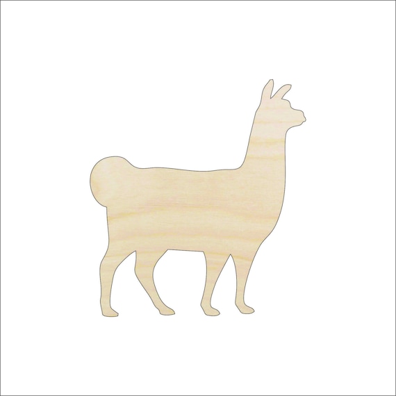 Llama Alpaca - Laser Cut Out Unfinished Wood Craft Shape ANML97 Llama Alpaca - Laser Cut Out Unfinished Wood Craft Shape ANML97