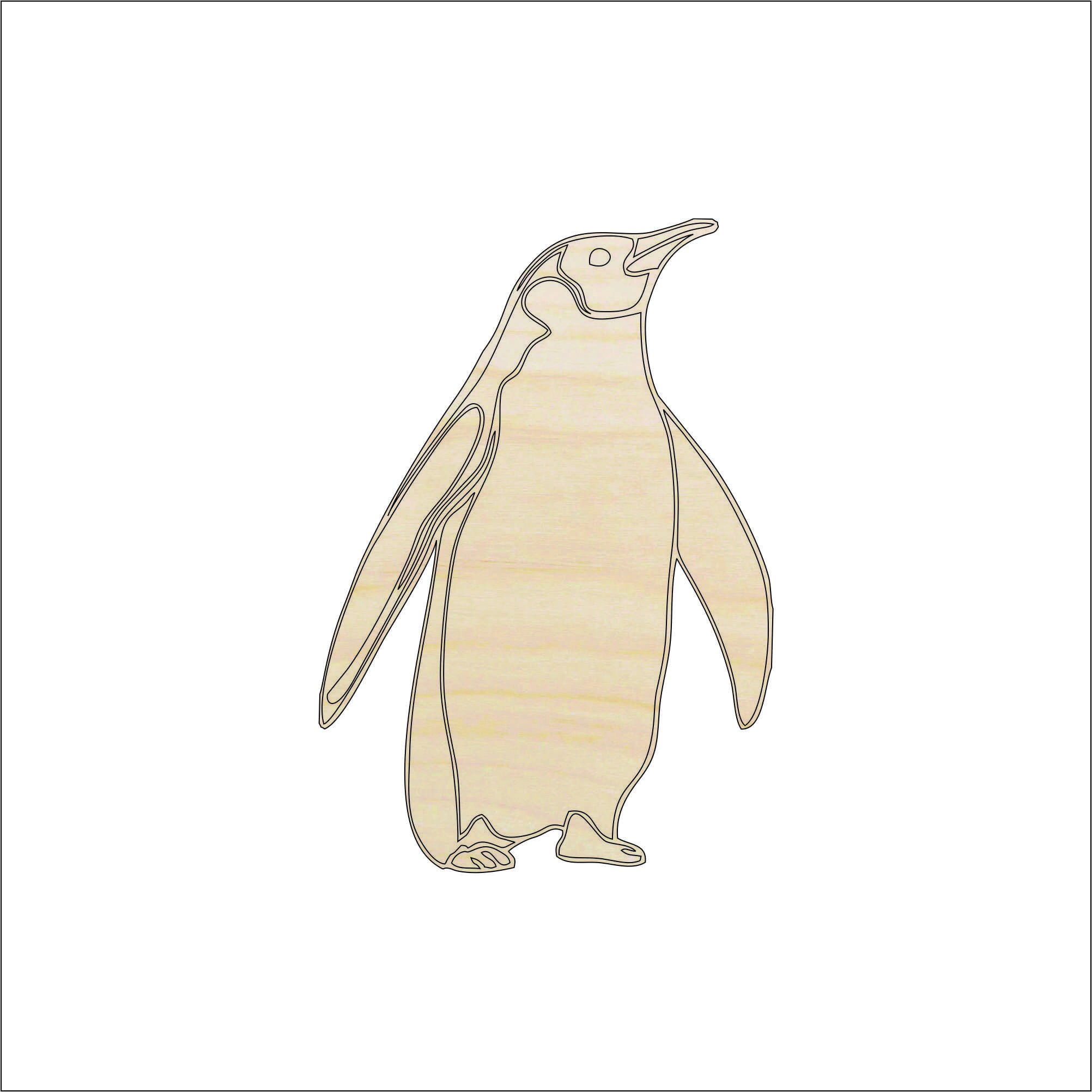 Bird Penguin - Laser Cut Out Unfinished Wood Craft Shape BRD41 Bird Penguin - Laser Cut Out Unfinished Wood Craft Shape BRD41