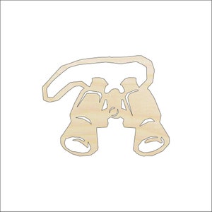 Binoculars - Laser Cut Out Unfinished Wood Craft Shape TRP24 Binoculars - Laser Cut Out Unfinished Wood Craft Shape TRP24