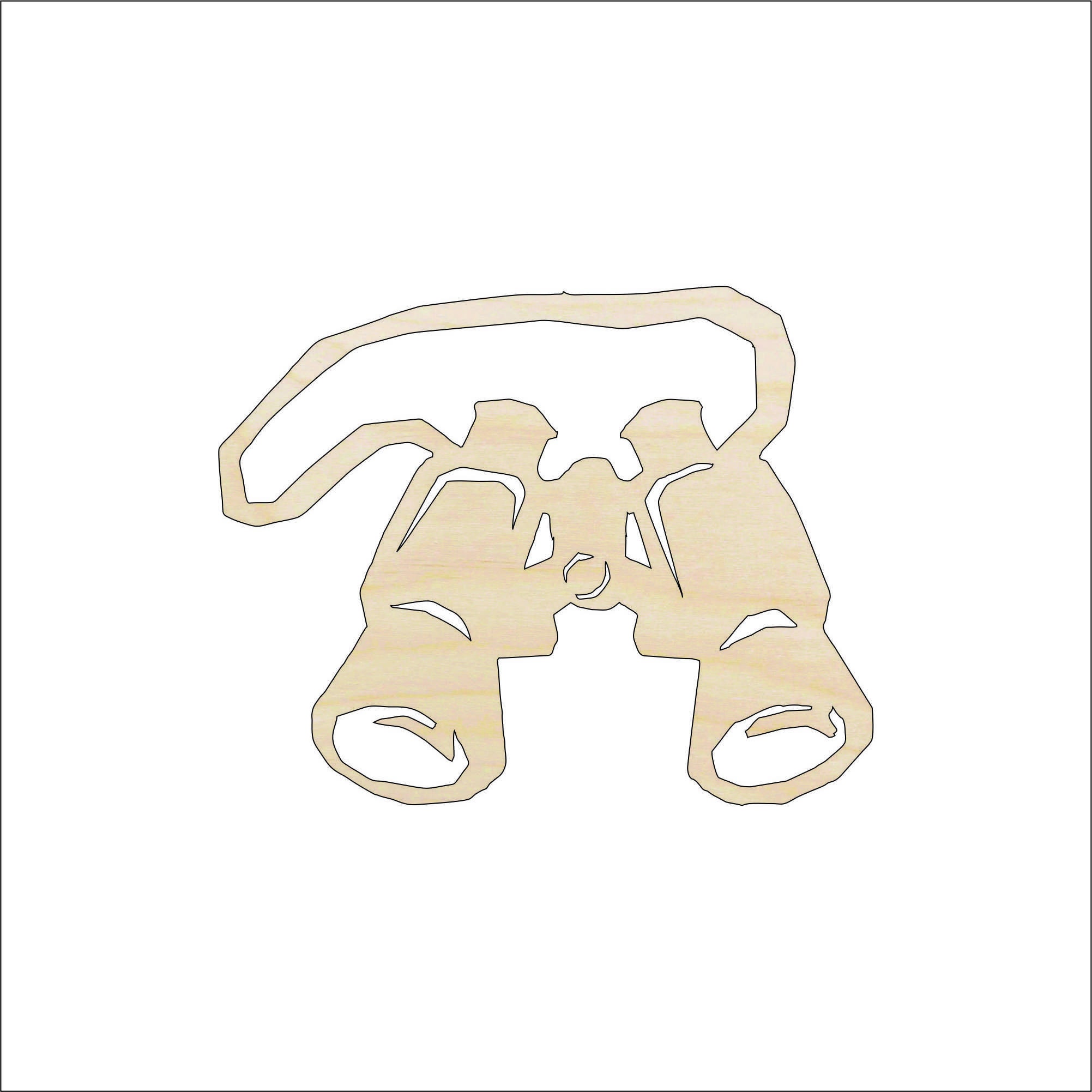 Binoculars - Laser Cut Out Unfinished Wood Craft Shape TRP24 Binoculars - Laser Cut Out Unfinished Wood Craft Shape TRP24