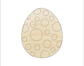 Easter Egg - Laser Cut Out Unfinished Wood Craft Shape ESR30 Easter Egg - Laser Cut Out Unfinished Wood Craft Shape ESR30