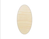 Oval - Laser Cut Out Unfinished Wood Craft Shape BSC10 Oval - Laser Cut Out Unfinished Wood Craft Shape BSC10