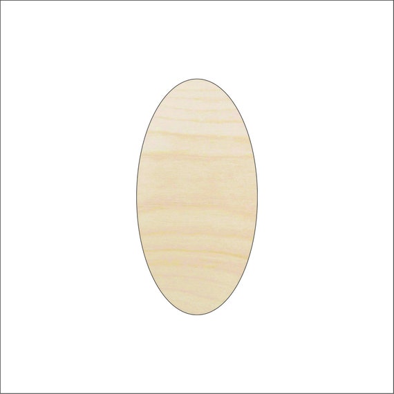 Oval - Laser Cut Out Unfinished Wood Craft Shape BSC10 Oval - Laser Cut Out Unfinished Wood Craft Shape BSC10