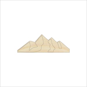 Mountains - Laser Cut Out Unfinished Wood Craft Shape XTR40 Mountains - Laser Cut Out Unfinished Wood Craft Shape XTR40
