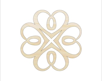 Flower - Laser Cut Out Unfinished Wood Craft Shape FLR60 Flower - Laser Cut Out Unfinished Wood Craft Shape FLR60