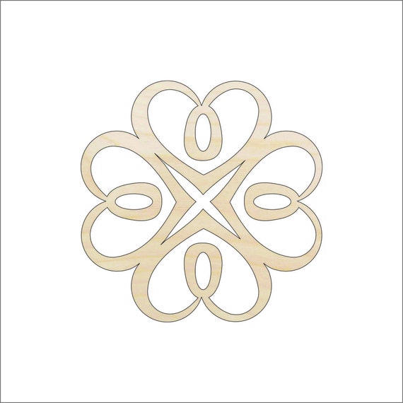 Flower - Laser Cut Out Unfinished Wood Craft Shape FLR61 Flower - Laser Cut Out Unfinished Wood Craft Shape FLR61