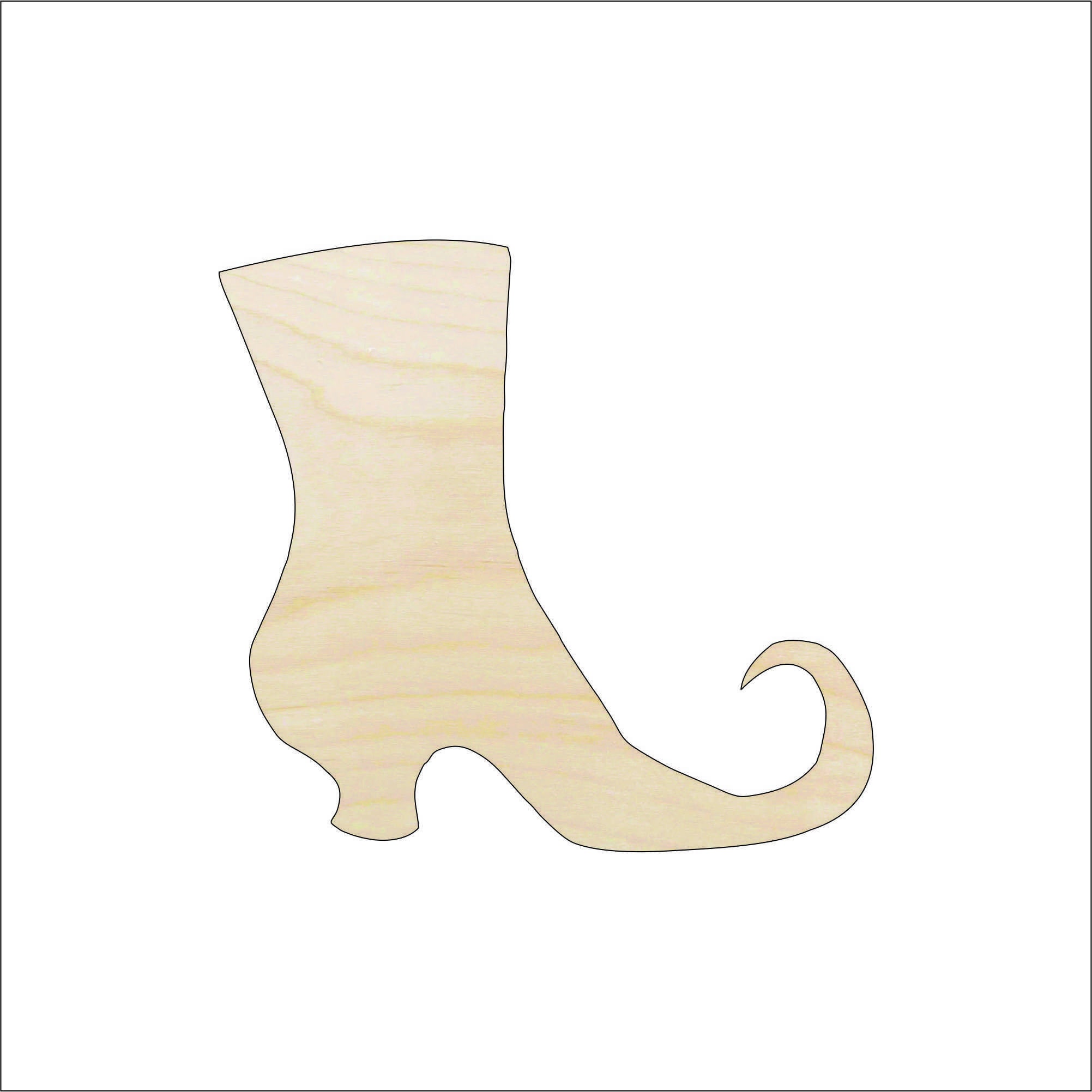 Shoe Witch - Laser Cut Out Unfinished Wood Craft Shape FAL91 Shoe Witch - Laser Cut Out Unfinished Wood Craft Shape FAL91