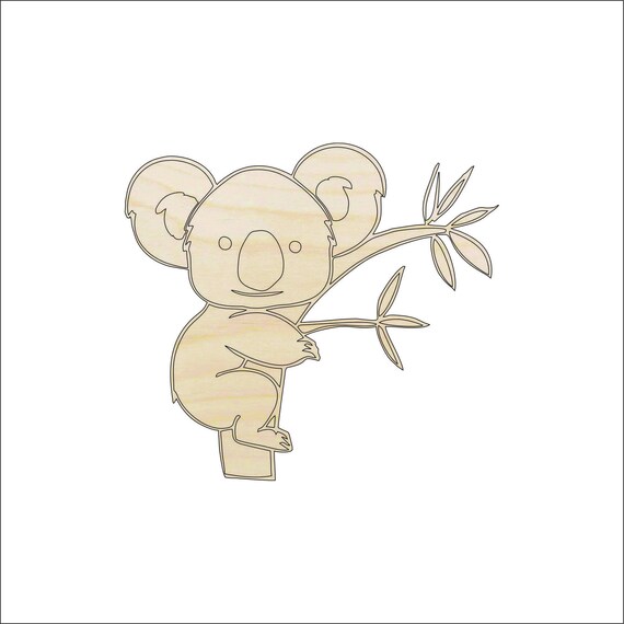 Bear Koala - Laser Cut Out Unfinished Wood Craft Shape BER5 Bear Koala - Laser Cut Out Unfinished Wood Craft Shape BER5