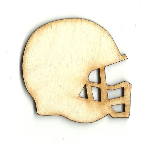 Casco de fútbol Laser Cut Unfinished Wood Craft - Etsy España